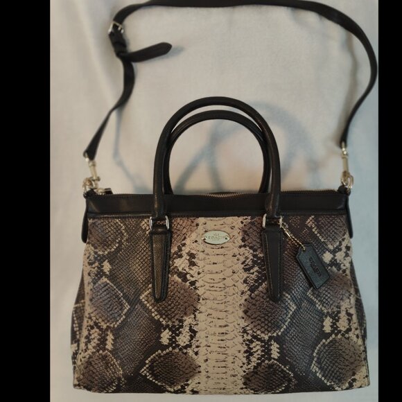 Coach snakeskin leather satchel - Picture 1 of 3